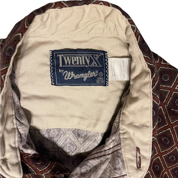 Vintage 20 X by Wrangler button down shirt size small - Picture 2 of 6